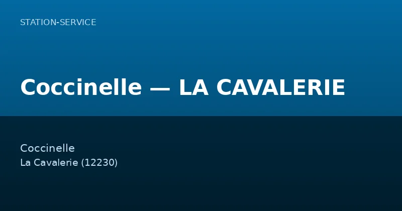 Coccinelle — LA CAVALERIE