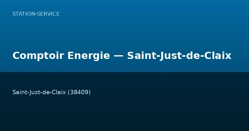 Comptoir Energie — Saint-Just-de-Claix