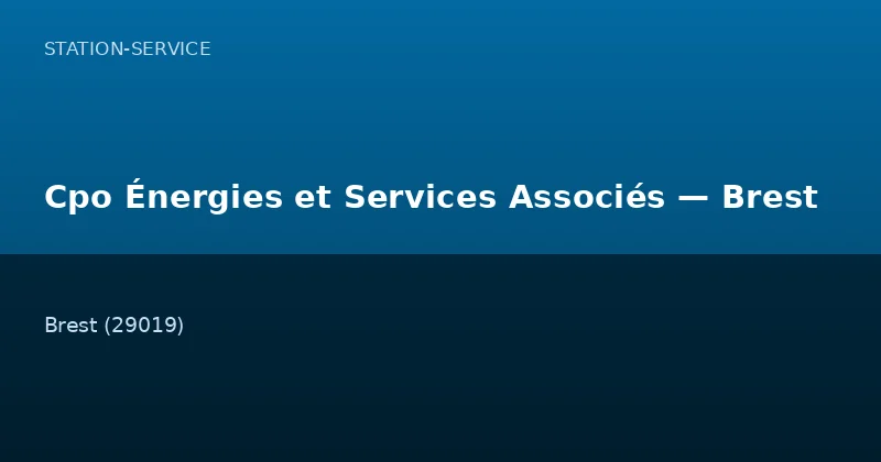 Cpo Énergies et Services Associés — Brest