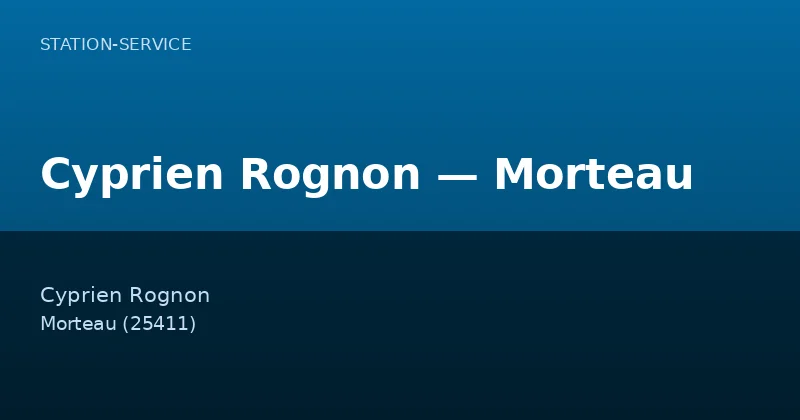 Cyprien Rognon — Morteau