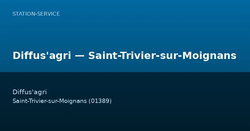 Diffus'agri — Saint-Trivier-sur-Moignans