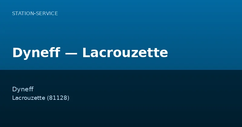 Dyneff — Lacrouzette