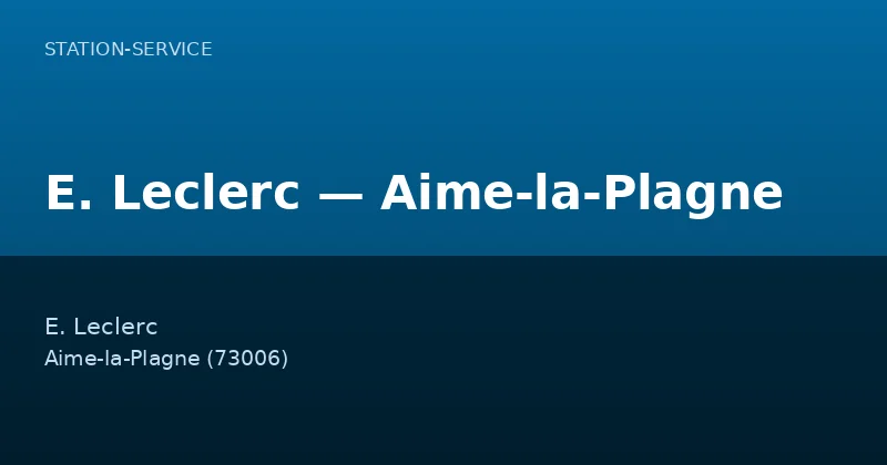 E. Leclerc — Aime-la-Plagne