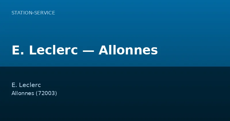 E. Leclerc — Allonnes