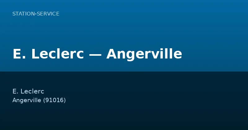 E. Leclerc — Angerville