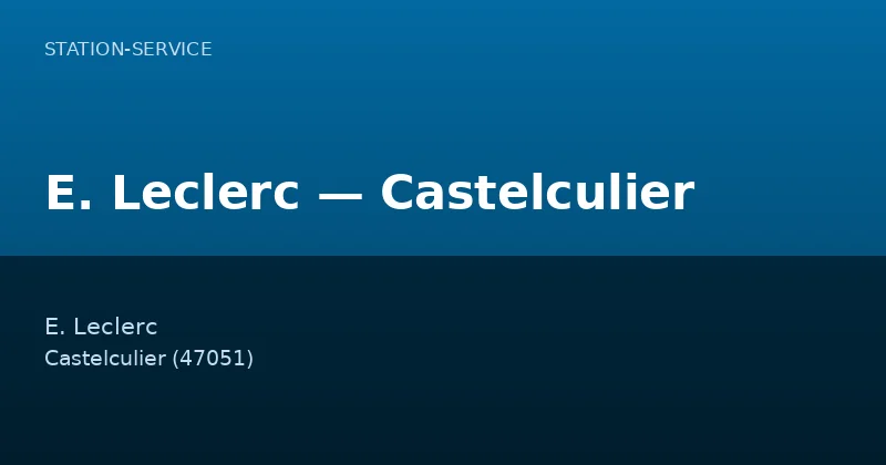 E. Leclerc — Castelculier