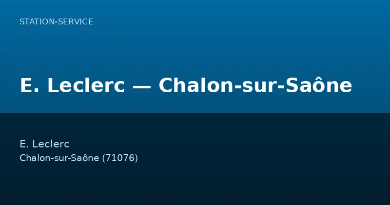 E. Leclerc — Chalon-sur-Saône