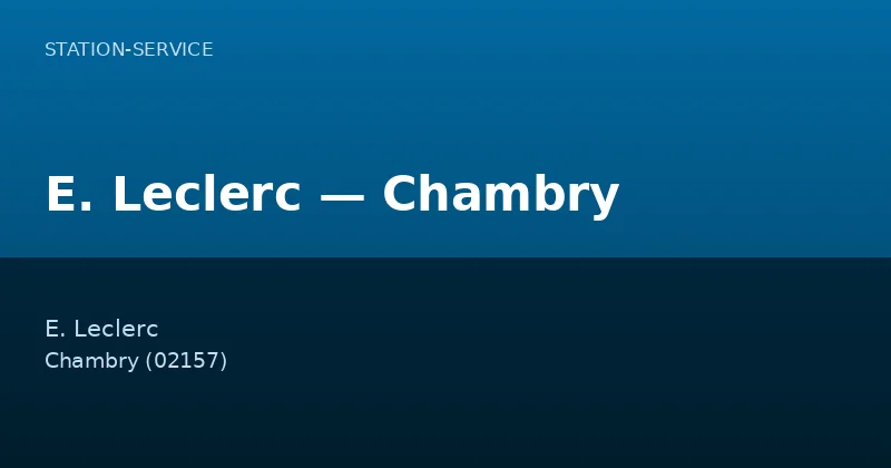 E. Leclerc — Chambry