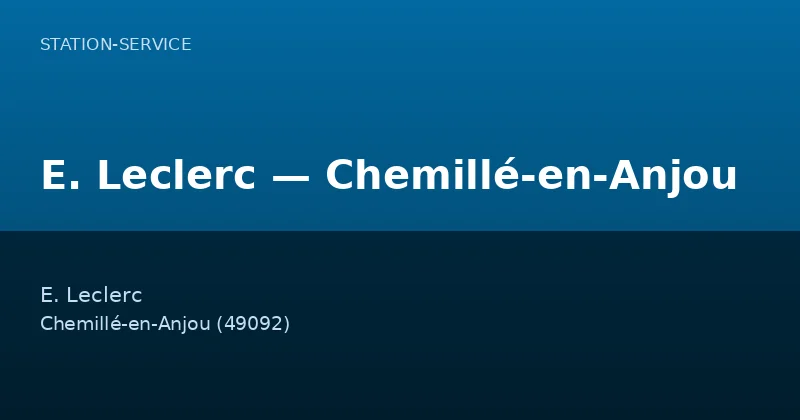 E. Leclerc — Chemillé-en-Anjou