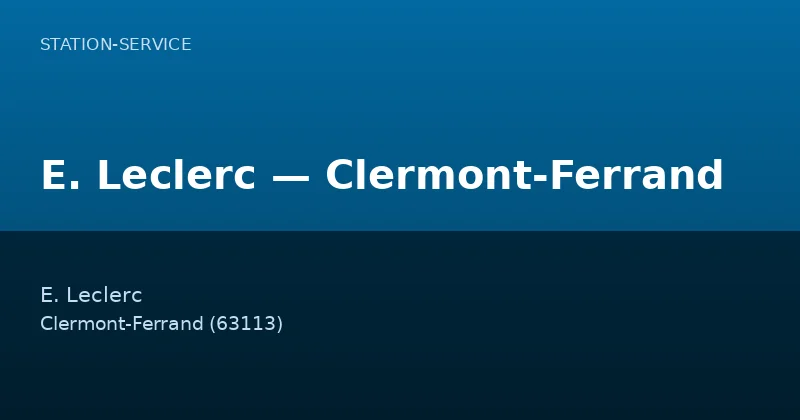E. Leclerc — Clermont-Ferrand
