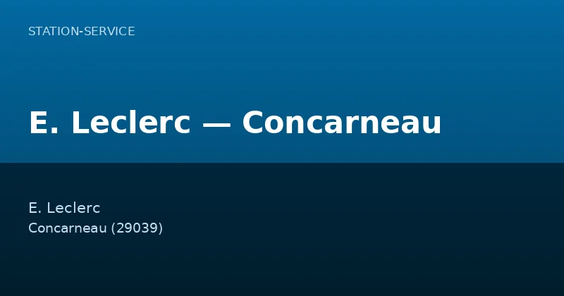 E. Leclerc — Concarneau