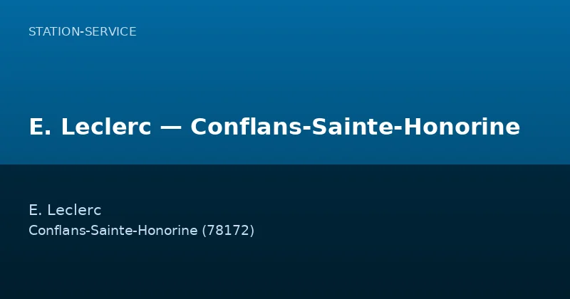E. Leclerc — Conflans-Sainte-Honorine