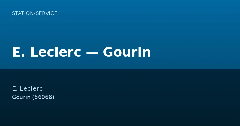 E. Leclerc — Gourin