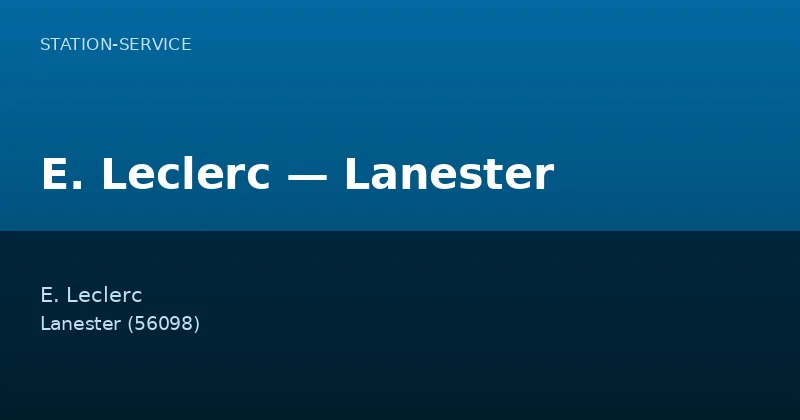 E. Leclerc — Lanester