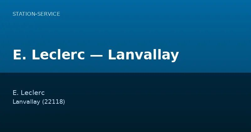 E. Leclerc — Lanvallay