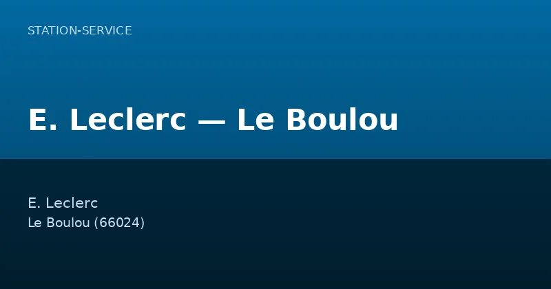 E. Leclerc — Le Boulou