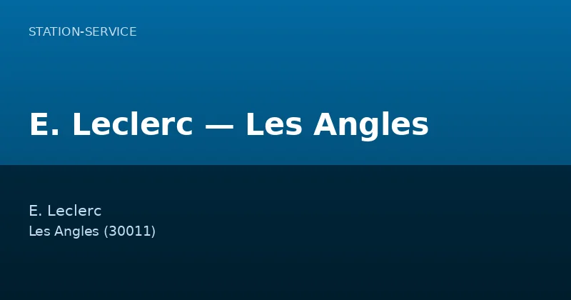 E. Leclerc — Les Angles