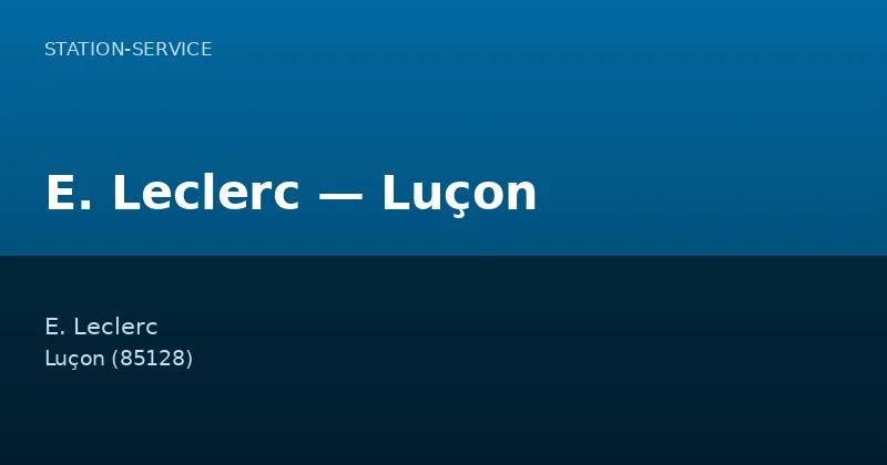 E. Leclerc — Luçon