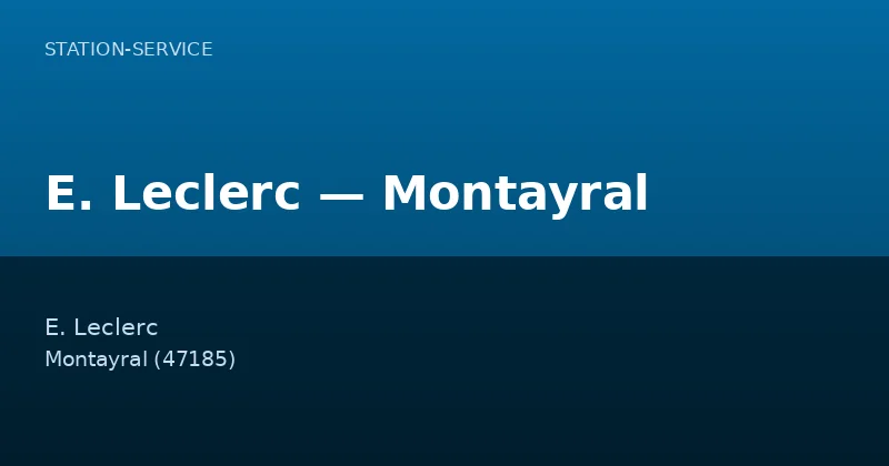 E. Leclerc — Montayral