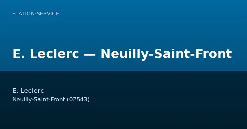 E. Leclerc — Neuilly-Saint-Front