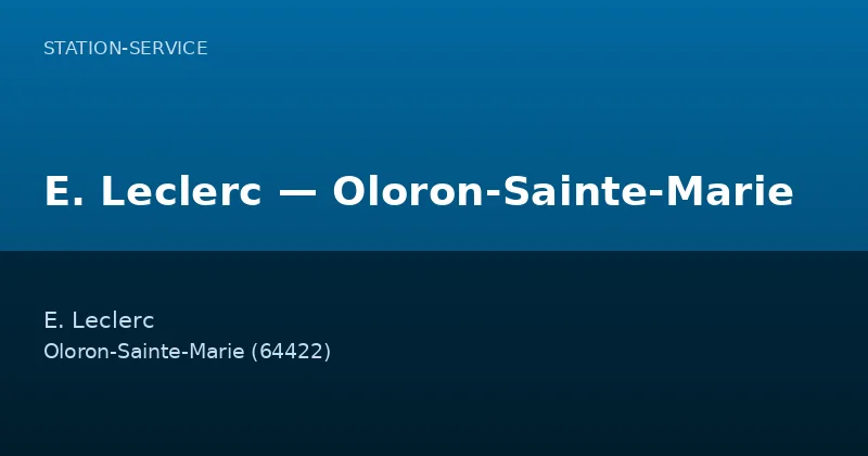 E. Leclerc — Oloron-Sainte-Marie