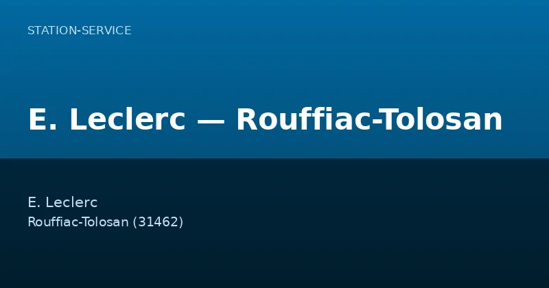 E. Leclerc — Rouffiac-Tolosan