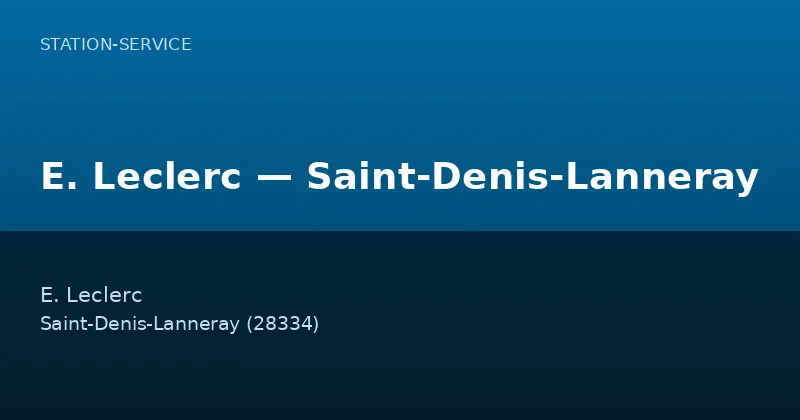 E. Leclerc — Saint-Denis-Lanneray
