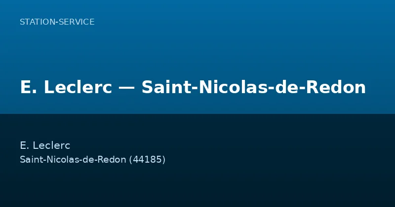 E. Leclerc — Saint-Nicolas-de-Redon