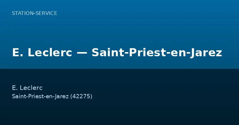 E. Leclerc — Saint-Priest-en-Jarez