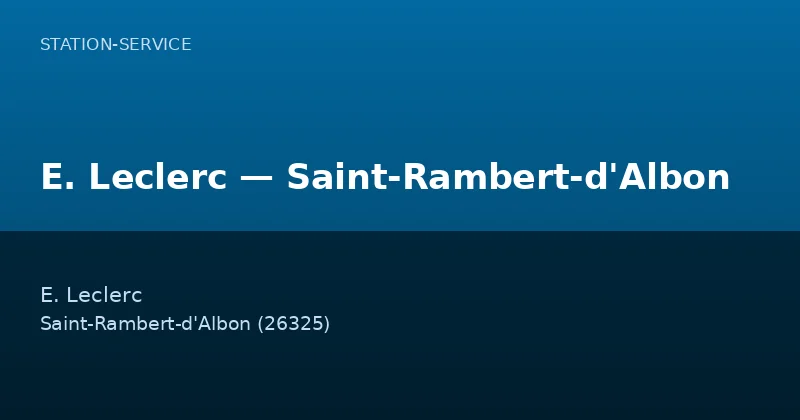 E. Leclerc — Saint-Rambert-d'Albon