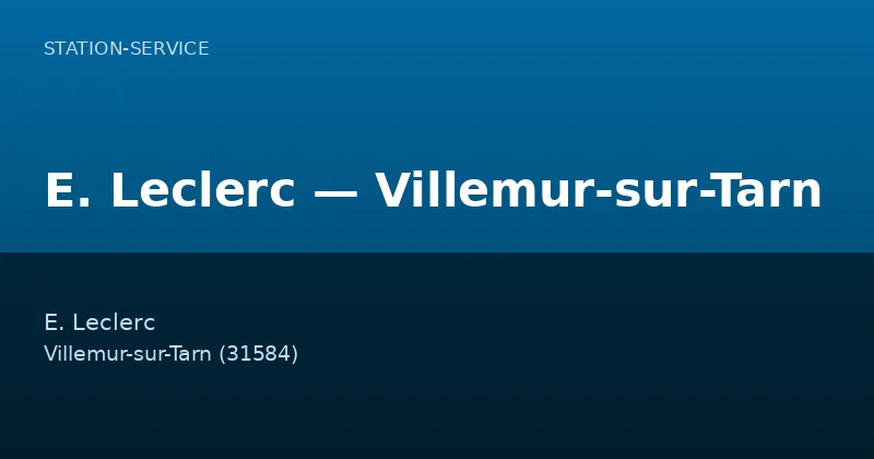 E. Leclerc — Villemur-sur-Tarn