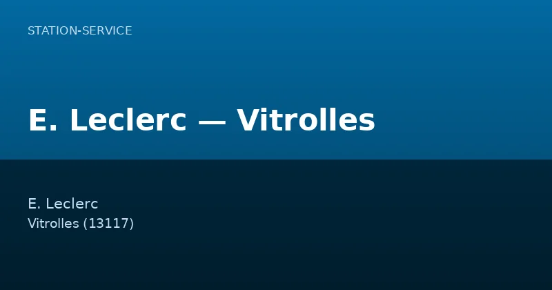 E. Leclerc — Vitrolles