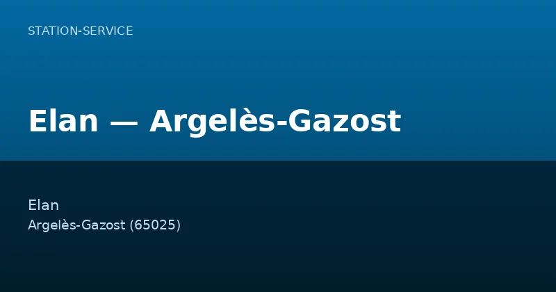 Elan — Argelès-Gazost