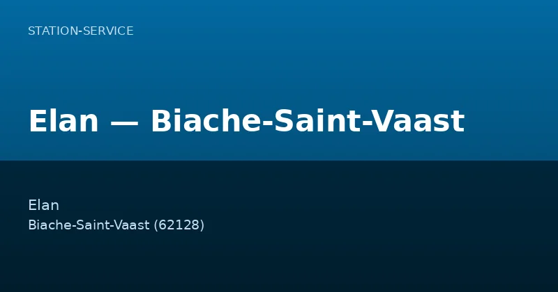 Elan — Biache-Saint-Vaast