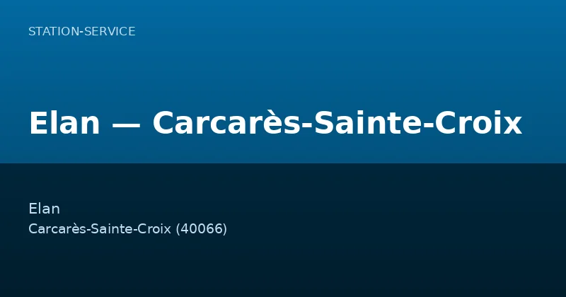 Elan — Carcarès-Sainte-Croix