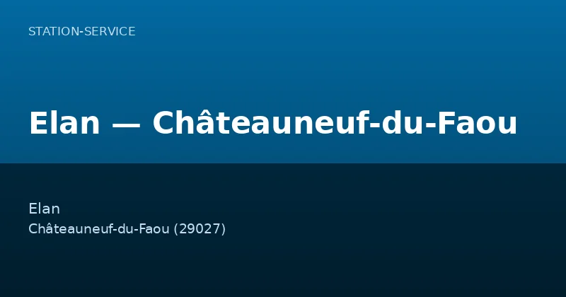 Elan — Châteauneuf-du-Faou