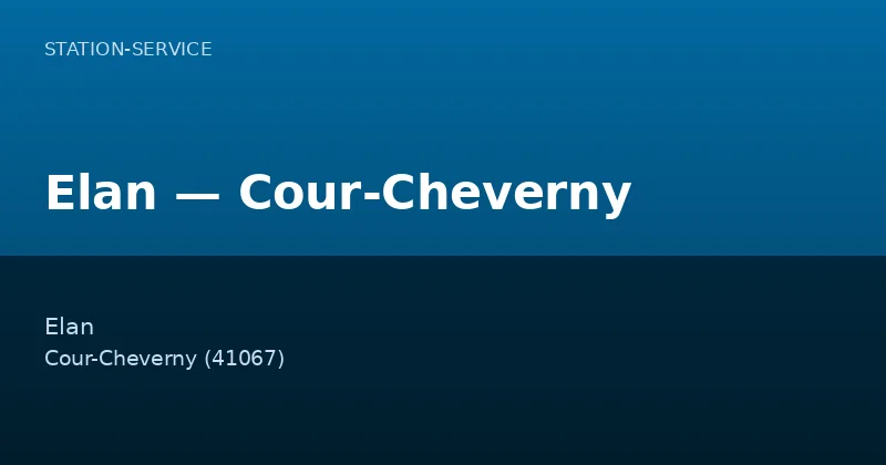 Elan — Cour-Cheverny