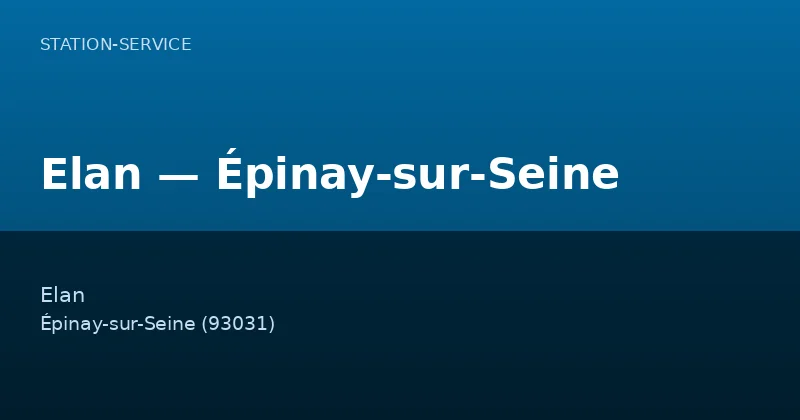 Elan — Épinay-sur-Seine