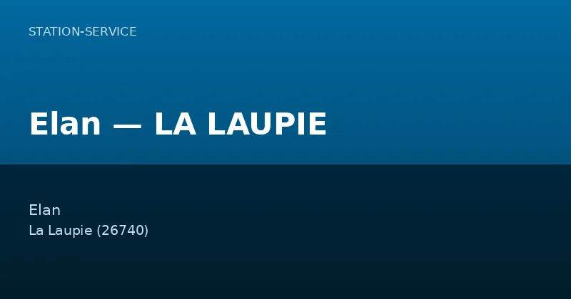 Elan — LA LAUPIE