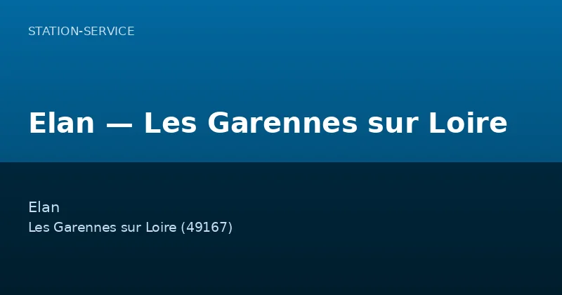 Elan — Les Garennes sur Loire