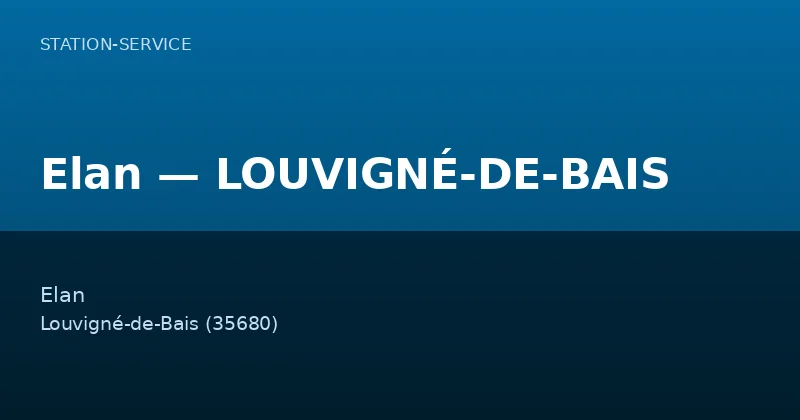 Elan — LOUVIGNÉ-DE-BAIS