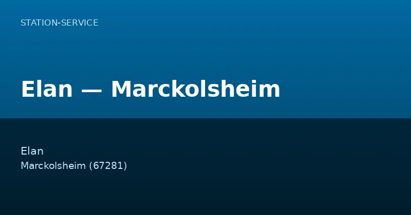 Elan — Marckolsheim