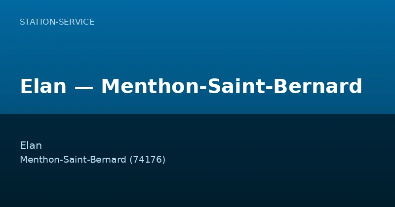 Elan — Menthon-Saint-Bernard