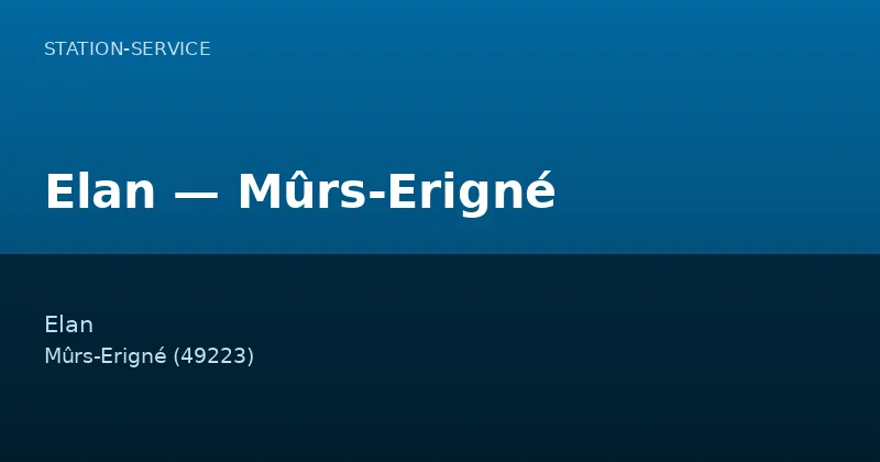 Elan — Mûrs-Erigné