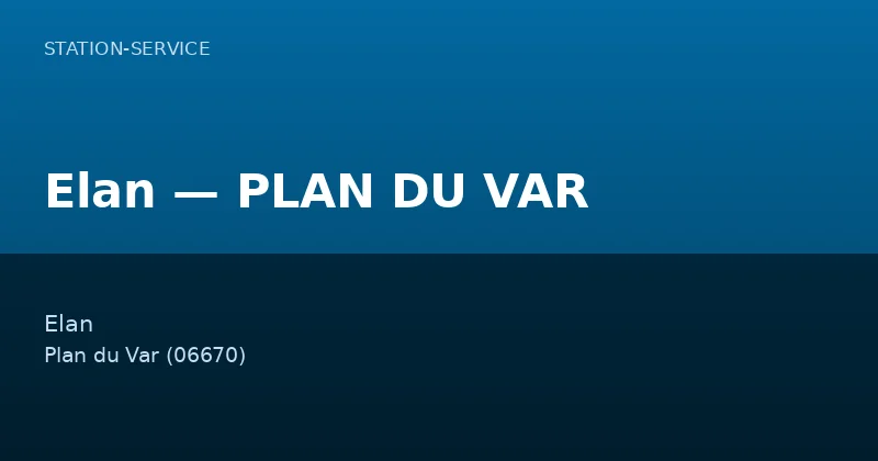 Elan — PLAN DU VAR