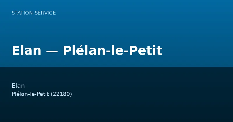 Elan — Plélan-le-Petit