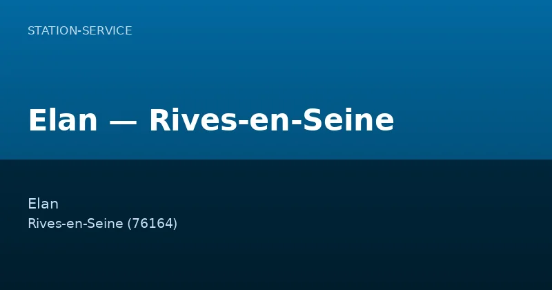 Elan — Rives-en-Seine