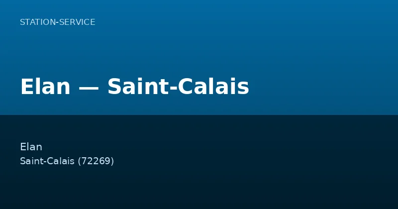 Elan — Saint-Calais