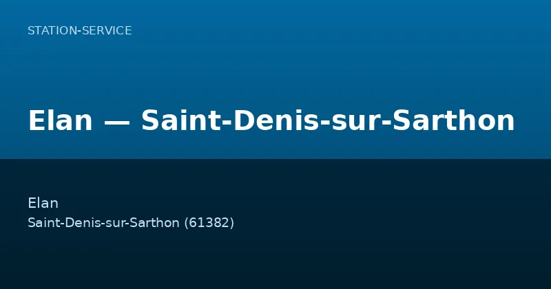 Elan — Saint-Denis-sur-Sarthon
