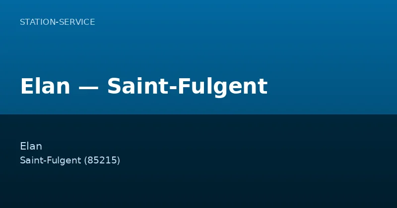 Elan — Saint-Fulgent